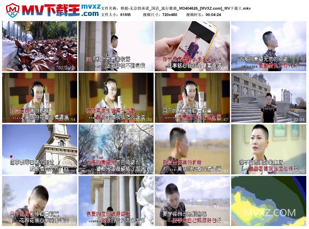 艳姐-无奈的承诺_国语_流行歌曲_MD404626